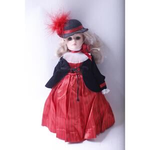Effanbee Grandes Dames, Lorraine, Doll, Dressed, Red-Black Outfit, 1983, Vintage